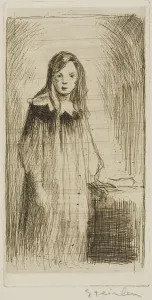 Young Girl Standing, n. d. Creator: Theophile Alexandre Steinlen