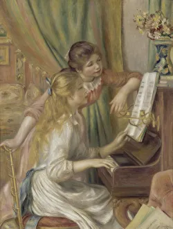 In The Room Prints: Young Girls at the Piano, 1892. Artist: Renoir, Pierre Auguste (1841-1919)