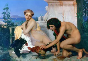 Young Greeks Encouraging Cocks to Fight, 1846. Artist: Jean-Leon Gerome