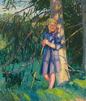 Young Herdswoman, 1929. Creator: Bogdanov-Belsky, Nikolai Petrovich (1868-1945)