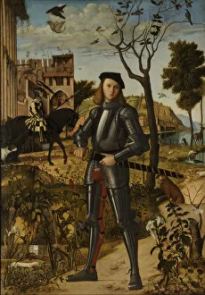 Carpaccio Gallery: Young Knight in a Landscape, 1510. Artist: Carpaccio, Vittore (1460-1526)