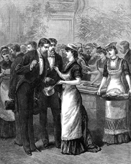 A young ladies school of cookery, 19th century