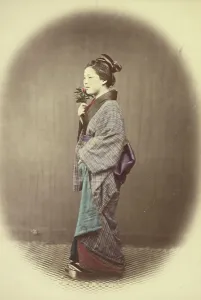 Vignette Prints: A Young Lady Coming from the Bath, 1866-1867. Creator: Felice Beato