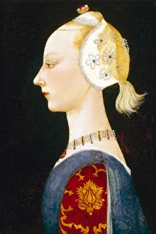 Uccello Prints: A Young Lady of Fashion, 1462-1465. Artist: Uccello, Paolo (1397-1475)