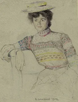 Smirnov Boris Vasilievich Prints: A Young Lady from Omsk in a Mordovian Outfit