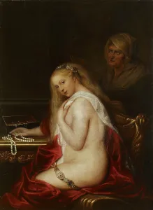 Deconing Prints: Young lady and her procurer, 1600-1699. Creator: Salomon Koninck