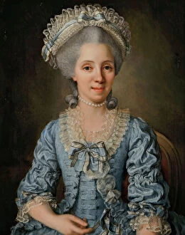 Ribbon Collection: Young lady in Swedish costume, 1779. Creator: Ulrika Fredrika Pasch