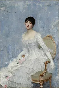 Young Lady in White, about 1880. Creator: Paul Helleu