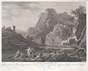 Cliffs Gallery: The Young Laundresses, 1768. Creator: Robert Daudet