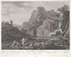 Young Women Collection: The Young Laundresses, 1768. Creator: Robert Daudet