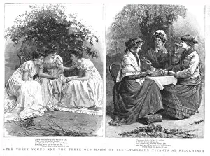 Old Women Prints: The Three Young Maids and the Three Old Maids of Lee-Tableaux Vivants at Blackheath