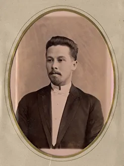 Sergei Mikhailovich Chashchin Prints: A young man in a civilian suit, late 19th cent - early 20th cent. Creator: PA Milevskii