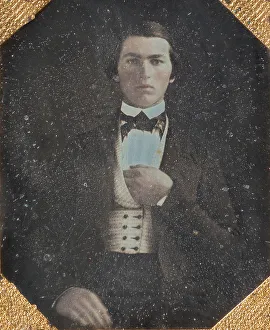 Young Man with Hand Tucked in Vest, 1840s. Creator: Unknown