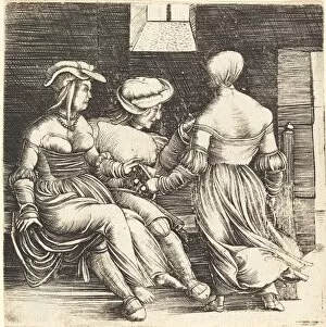 Decollete Gallery: Young Man and Maids, 1506. Creator: Erhard Altdorfer