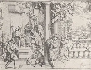 Cardinals Hat Prints: A Young Man Presenting his Thesis to Cardinal Aldobrandini, 1620. 1620