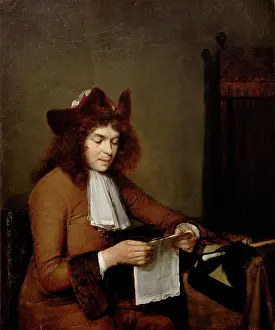 Young Man Reading, c1680. Creator: Gerard Terborch II