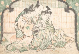 Okumura Prints: A Young Man Seated between Two Women, ca. 1749. ca. 1749. Creator: Okumura Masanobu