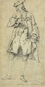 Lancret Nicolas Prints: Young Man Standing, 18th century. Creator: Nicolas Lancret
