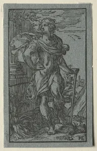 Young Man Standing. Creator: Hendrick Goltzius (Dutch, 1558-1617)