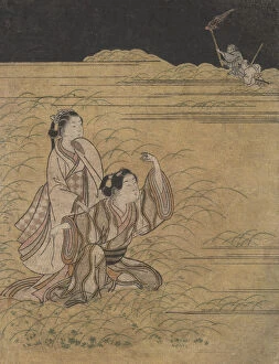 A Young Man and Woman in the Moor of Musashino; Parody of the Akuta River episode o