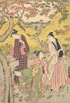 A Young Man, Two Young Women and a Girl at a Picnic Party, ca. 1789 A Young Man, Two Young Women and a Girl at a Picnic Party, ca. 1789