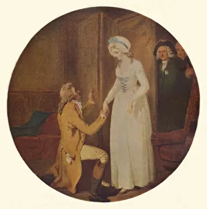 Francis Wheatley Prints: Young Marlow and Miss Hardcastle: A Scene from She Stoops to Conquer by Oliver Goldsmith (Act V)