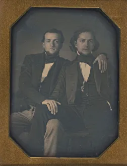 Friend Prints: Two Young Men, ca. 1850. Creator: Unknown