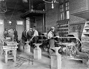 Smithy Prints: Young men training in blacksmithing at Hampton Institute