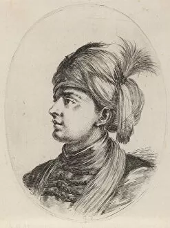 Plumed Gallery: Young Moor in a Feathered Turban, Turned to the Left, 1649 / 1650