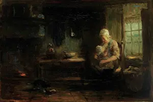 The Young Mother, 19th or 20th century. Creator: Jozef Israels