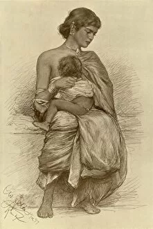 Sri Lankan Gallery: Young mother, Kandy, Ceylon, 1898. Creator: Christian Wilhelm Allers