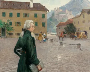 The Young Mozart in Salzburg. Creator: Nowak, Otto Robert (1874-1945)
