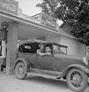 Young North Carolinian in old Ford, Person County, North Carolina, 1939. Creator: Dorothea Lange