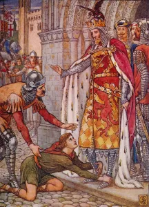Crane Prints: Young Owen Appeals to the King, 1911. Artist: Walter Crane