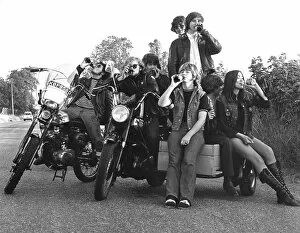 Father's Day Collection: Young people on motorbikes, c1970