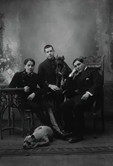 Young People, Presumably the Sons of Fire Chief A.F. Domishkevich, early 20th century. Creator: Unknown