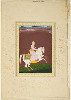 Rajasthan Collection: A Young Prince on Horseback, c. 1720 / 30. Creator: Unknown