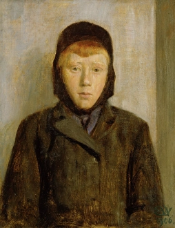 Nasjonalmuseet Prints: Young, red-haired boy, 1906. Creator: Erik Werenskiold