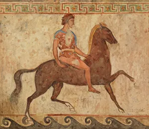 1901 Prints: Young Rider, copy after a mural in a Neapolitan museum, 1901. Creator: Werner von Hausen