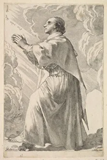 Museu Prints: A Young Saint in Prayer. Creator: Claude Mellan