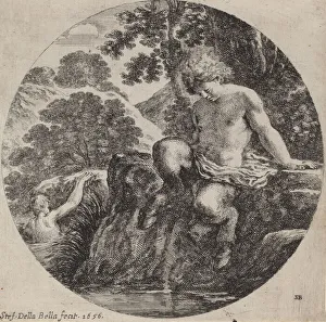 Young Satyr at the Bank of a Stream, 1656. Creator: Stefano della Bella