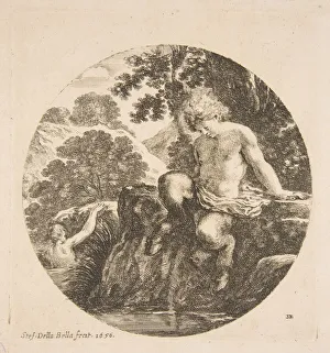 Young Satyr About to Bathe in a River, from Landscapes and seaports