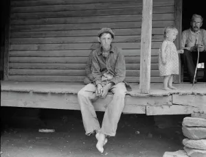 Jeans Prints: Young sharecropper at Chesnee, South Carolina, 1937. Creator: Dorothea Lange