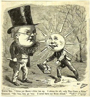 Harpers Weekly Prints: Young Sol and Greely, from Harper's Weekly