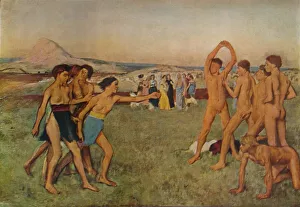 Edgar Gallery: Young Spartans Exercising, c1860, (1932). Artist: Edgar Degas