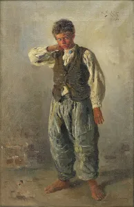 The Young Urchin, 1883. Artist: Makovsky, Vladimir Yegorovich (1846-1920) The Young Urchin, 1883. Artist: Makovsky, Vladimir Yegorovich (1846-1920)