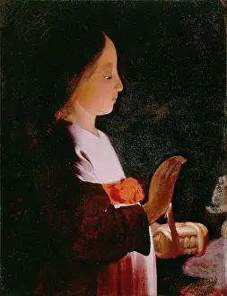 Candlelight Prints: Young Virgin Mary, c1640. Creator: Georges de la Tour