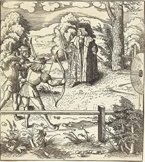 Archers Prints: The Young White King at the Butts, 1514/1516. Creator: Leonhard Beck