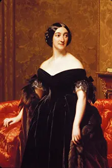 Neckline Prints: Young Woman, 1858. Creator: Alexandre Jean Baptiste Hesse