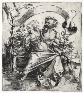 Young woman attacked by death. (The Ravisher), c.1495. Creator: Dürer, Albrecht (1471-1528)